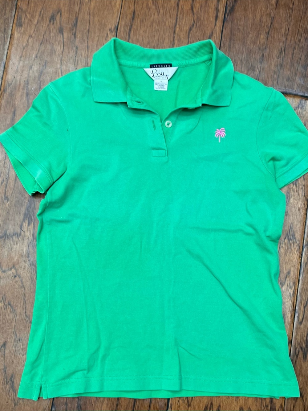 Lilly Pulitzer shrunken pique polo shirt vacation beach resortwear preppy Y2K
